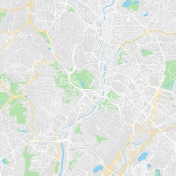  Magnetic map of Kuala Lumpur, illustrated, colored