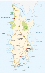  Magnetic map of Phuket, detailed, colored