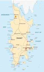  Magnetic map of Phuket, political, colored