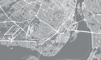  Magnetic map of Montreal, illustrated, grey
