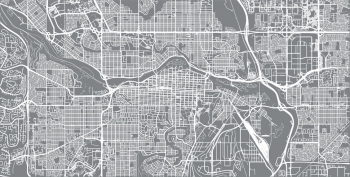  Magnetic map of Calgary, illustrated, grey