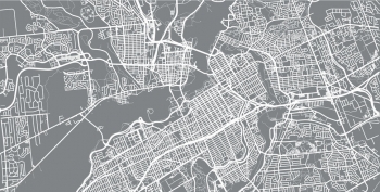  Magnetic map of Ottawa, illustrated, grey
