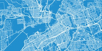  Magnetic map of Ottawa, illustrated, blue