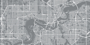  Magnetic map of Edmonton, illustrated, grey