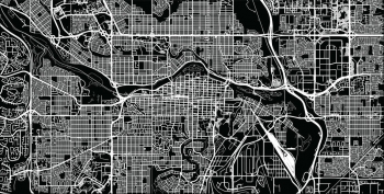  Magnetic map of Calgary, illustrated, black