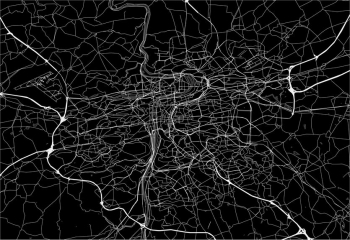  Magnetic map of Prague, illustrated, black