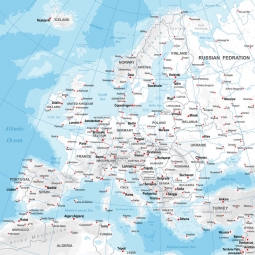  Magnetic map of Europe, political