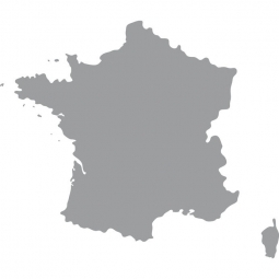  Magnetic map of France, illustrated, grey