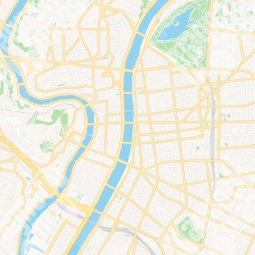  Magnetic map of Lyon, illustrated, colored