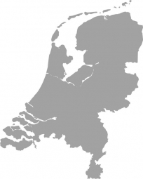  Magnetic map of Netherlands, illustrated, grey