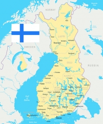  Magnetic map of Finland, illustrated, colored