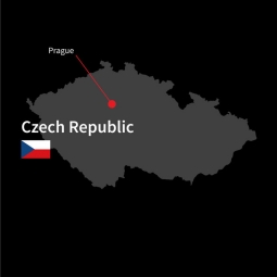 Magnetic map of Czechia, illustrated, black
