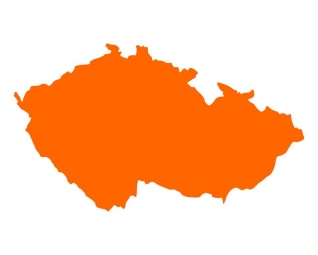  Magnetic map of Czechia, illustrated, Orange