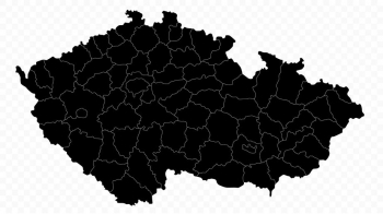  Magnetic map of Czechia, illustrated, black